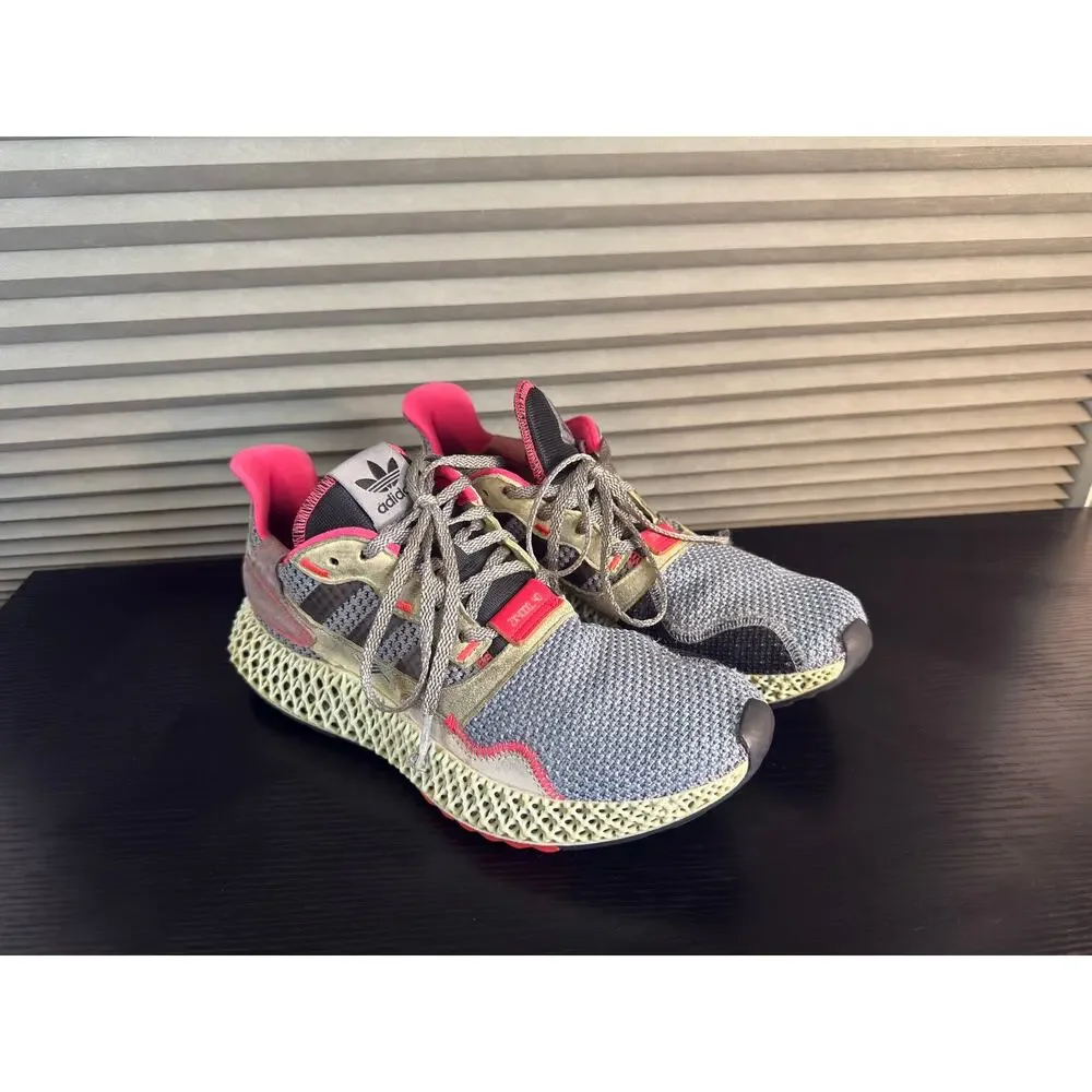Adidas Originals ZX 4000 4D BD7927 Gray Pink Futurecraft 4D Sneakers Mens Size 8